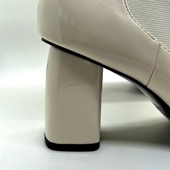 Zara Sexy Pearly White Patent Leather Heel Ankle Booties **EU 36/US Sz 6** 🔥🔥 - Picture 4 of 5